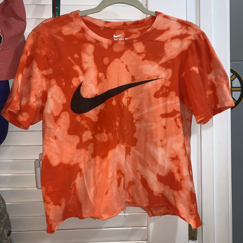 hand dyed Nike crop top
